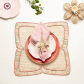 Square Flower Placemat Pink